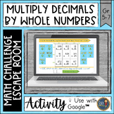 Multiplying Decimals by Whole Numbers Digital Math Escape 