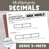 Multiplying Decimals by Whole Numbers Using Area Models