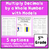 Multiplying Decimals by a Whole Number with Models {5.NBT7}