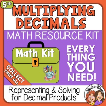 Preview of Multiplying Decimals to the Hundredths Representing & Solving Problems Math Kit