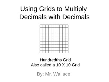 Preview of Multiplying Decimals using 100's Grids