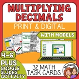 Multiplying Decimals with Models Task Cards - Engaging Mat