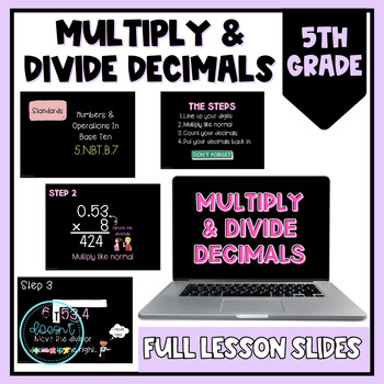 Preview of Multiplying & Divide Decimals Lesson Slides | 5th Grade Math| PPT & Nearpod