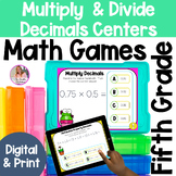 Multiplying & Dividing Decimals | 9 LOW PREP Math Centers 