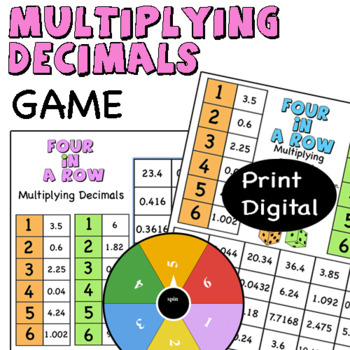 Preview of Multiplying Dividing Decimals Games Review Print Digital Centers Warm ups