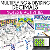 Multiplying & Dividing Decimals Guided Math Notes, Color b
