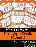 Multiplying & Dividing Decimals Word Problems - Math Scavenger Quest