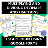 Multiplying Dividing Decimals and Fractions Digital Escape