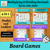 Multiplying & Dividing Decimals by 10 100 1000 Snakes and 