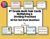 Multiplying & Dividing Fractions Task Cards 60 5th Grade T