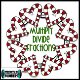 Multiplying & Dividing Fractions Mixed Numbers Candy Cane 