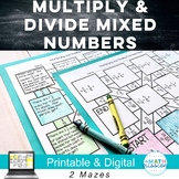 Multiplying & Dividing Fractions & Mixed Numbers Maze Acti