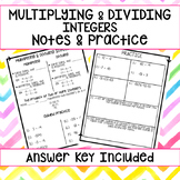 Multiplying & Dividing Integers Notes & Guided Practice
