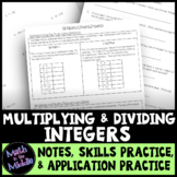 Multiplying & Dividing Integers - Notes, Practice, and App