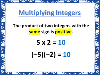 Multiplying & Dividing Integers PowerPoint Lesson by Mister Math