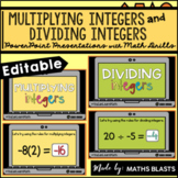 Multiplying & Dividing Integers│PPT Presentations│With Mat