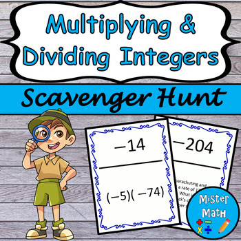 Preview of Multiplying & Dividing Integers Scavenger Hunt