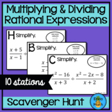 Multiplying & Dividing Rational Expressions Activity Scave