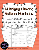 Multiplying & Dividing Rational Numbers - Notes, Practice,