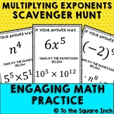 Multiplying Exponents Scavenger Hunt Activity | Multiplyin