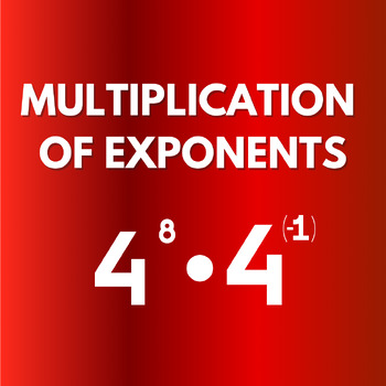 Preview of Multiplying Exponents Worksheet with different bases | With solutions