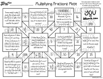 Multiplying Fraction Maze 5.3I by Will Teach For Tacos | TpT