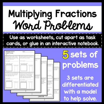 Preview of Multiplying Fractions Word Problems