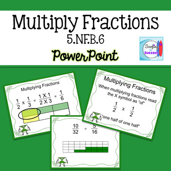 Preview of Multiplying Fractions PowerPoint and Foldables
