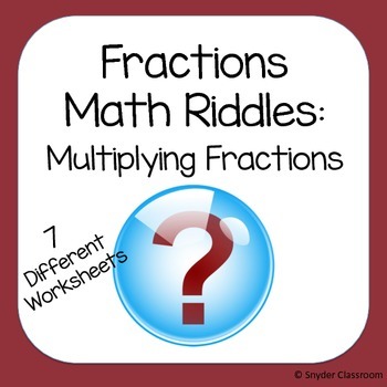 Preview of Multiplying Fractions Math Riddles