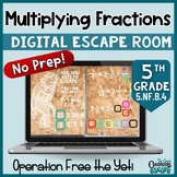 Multiplying Fractions 5th Grade Math Digital Escape Room A