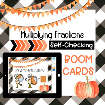Preview of Multiplying Fractions BOOM Cards