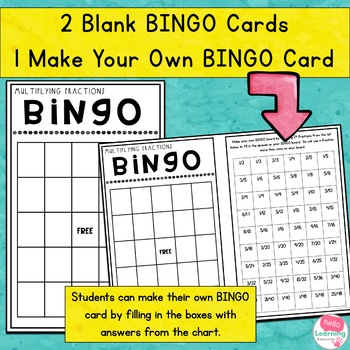 Multiplying Fractions Bingo Game by Hello Learning | TpT