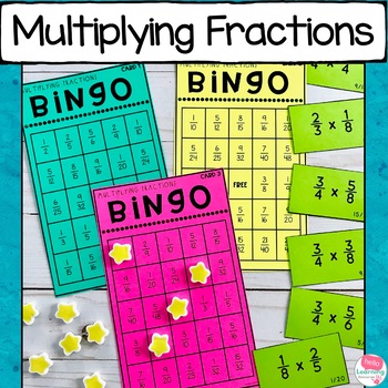 Preview of Fraction Multiplication Bingo - Multiplying Fractions by Fractions Game Activity