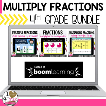 Preview of Multiplying Fractions Boom Cards 