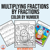 Multiplying Fractions by Fractions Color by Number: Fracti