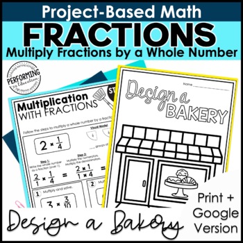 Preview of Multiplying Fractions By Whole Numbers Project | 4th Grade Math PBL