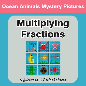 Multiplying Fractions - Color-By-Number Math Mystery Pictures