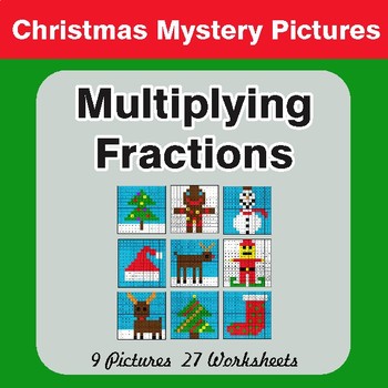 Multiplying Fractions - Color-By-Number Math Mystery Pictures