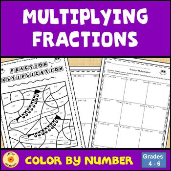 Preview of Multiplying Fractions Color By Number with Easel Assessment