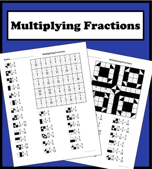 Preview of Multiplying Fractions Color Worksheet