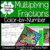 Multiplying Fractions Color by Number and Google Sheets Activity