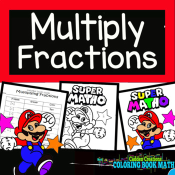 Preview of Multiplying Fractions Coloring Book Math