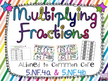 Preview of Multiplying Fractions {Common Core Aligned 5.NF.4a & 5.NF.4b}