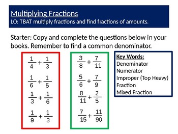 Preview of Multiplying Fractions Complete Lesson