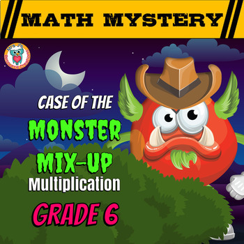 Preview of Multiplying Fractions, Multiplying Decimals, Long Multiplication Math Mystery
