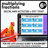 Multiplying Fractions Digital Math Activity | 6th Grade Go