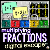 Multiplying Fractions Digital Math Escape Room Activity