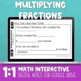 Multiplying Fractions Digital Notes