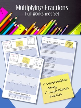 Multiplying Fractions: Full Worksheet Set by Kaffenate Math Academy