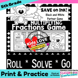 Multiplying Fractions Game: 5.NF.B.4: 5th Grade Fractions 